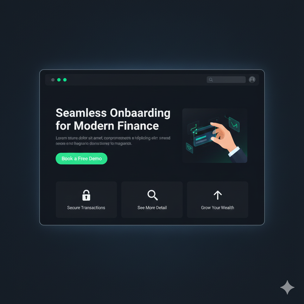 Fintech landing page preview
